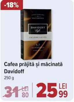 Carrefour Cafea prăjită şi măcinată Davidoff Ofertă