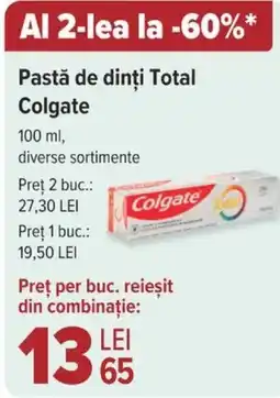 Pastă de dinți Total Colgate
