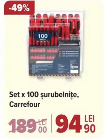 Carrefour Set x 100 şurubelnițe, Carrefour Ofertă