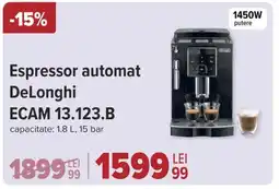 Carrefour Espressor automat DeLonghi ECAM 13.123.B Ofertă