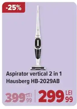 Carrefour Aspirator vertical 2 în 1 Hausberg HB-2029AB Ofertă