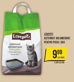 Mega Image LOVEPET AŞTERNUT AGLOMERANT, PENTRU PISICI, 5KG Ofertă