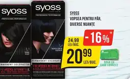 SYOSS VOPSEA PENTRU PĂR, DIVERSE NUANŢE