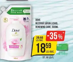 Mega Image DOVE REZERVĂ SĂPUN LICHID, RENEWING CARE, 500ML Ofertă