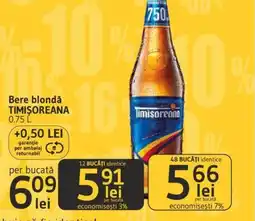 Supeco Bere blondǎ TIMIŞOREANA 0.75 Ĺ Ofertă