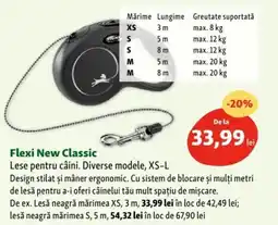 Flexi New Classic Lese pentru câini