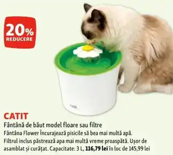 Fressnapf CATIT Fântână de băut model floare sau filtre Ofertă