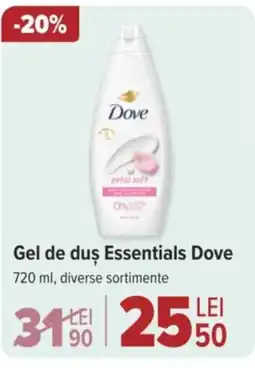 Carrefour Gel de duş Essentials Dove Ofertă
