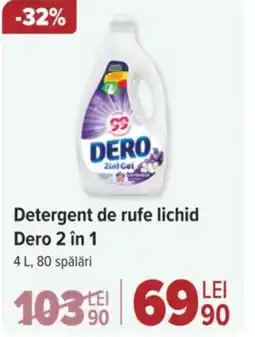 Carrefour Detergent de rufe lichid Dero 2 în 1 Ofertă