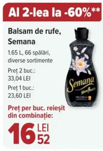 Carrefour Balsam de rufe, Semana Ofertă