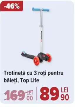 Carrefour Trotinetă cu 3 roți pentru băieți, Top Life Ofertă