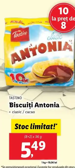 Lidl TASTINO Biscuiți Antonia Ofertă