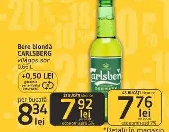 Supeco Bere blondă CARLSBERG Ofertă