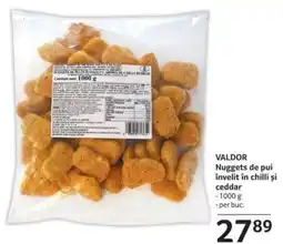 Selgros VALDOR Nuggets de pui învelit în chilli şi ceddar Ofertă