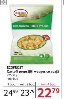 ECOFROST Cartofi preprăjiți wedges cu coajă