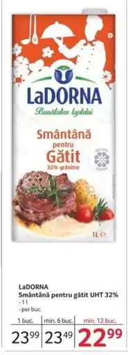 Selgros LaDORNA Smântână pentru gătit UHT 32% Ofertă