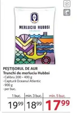 Selgros PEŞTIŞORUL DE AUR Trunchi de merluciu Hubbsi Ofertă