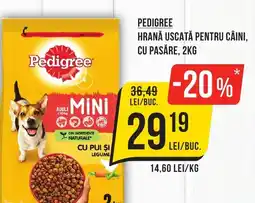 Mega Image PEDIGREE HRANĂ USCATĂ PENTRU CÂINI, CU PASÅRE, 2KG Ofertă