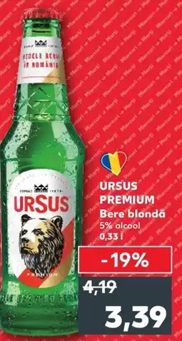 Kaufland URSUS PREMIUM Bere blondă Ofertă