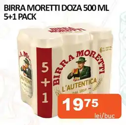 BIRRA MORETTI DOZA 500 ML 5+1 PACK