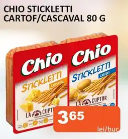 Unicarm CHIO STICKLETTI CARTOF/CASCAVAL 80 G Ofertă