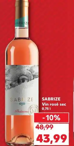 SABRIZE Vin rosé sec 0.75L