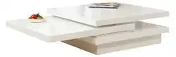 Favi Masuta de cafea patrata cu blat rotativ 120X80 cm alba Ofertă