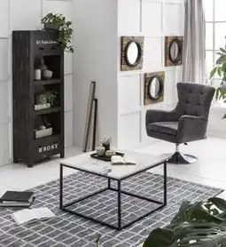 Favi Masuta de cafea patrata din marmura This&That 75x75x48 cm alba Ofertă