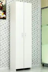 Favi Dulap Multifunctional Daire cu 2 Usi, Alb, 49 x 182 x 30 cm Ofertă