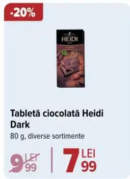 Carrefour Tabletă ciocolată Heidi Dark Ofertă