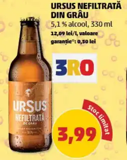 Penny URSUS NEFILTRATĂ DIN GRÂU Ofertă