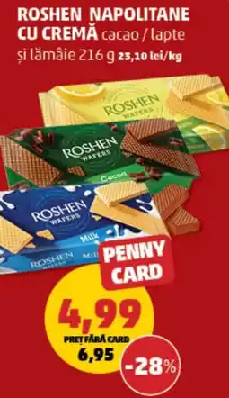 Penny ROSHEN NAPOLITANE CU CREMĂ Ofertă