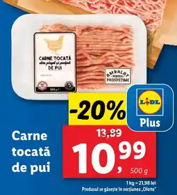 Lidl Carne tocată de pui Ofertă