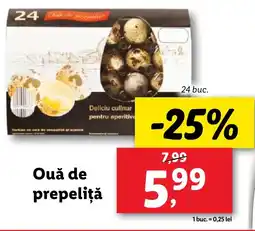 Lidl Ouǎ de prepeliţă Ofertă