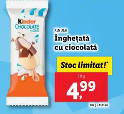 Lidl KINDER Îngheţată cu ciocolată Ofertă