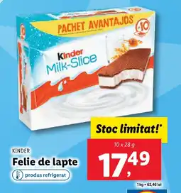 Lidl KINDER Felie de lapte Ofertă