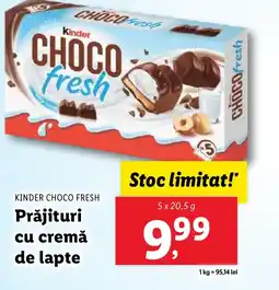 Lidl KINDER CHOCO FRESH Prăjituri cu cremă de lapte Ofertă