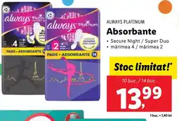 ALWAYS PLATINUM Absorbante