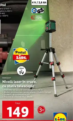 Lidl PARKSIDE® Nivelă laser în cruce, cu stativ telescopic Ofertă
