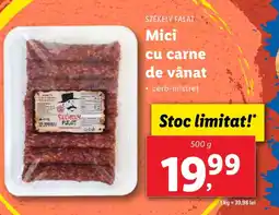 Lidl SZÉKELY FALAT Mici cu carne de vânat Ofertă