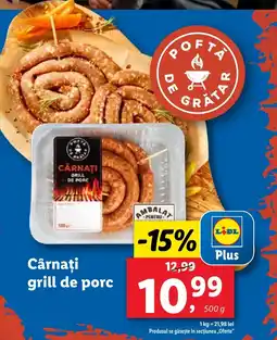 Lidl Cârnaţi grill de porc Ofertă