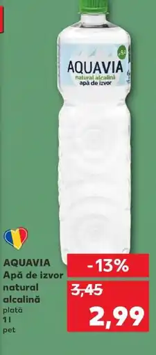 Kaufland AQUAVIA Apă de izvor natural alcalină 1L Ofertă