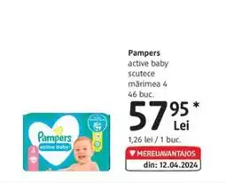 DM Pampers active baby scutece mărimea 4 46 buc. Ofertă