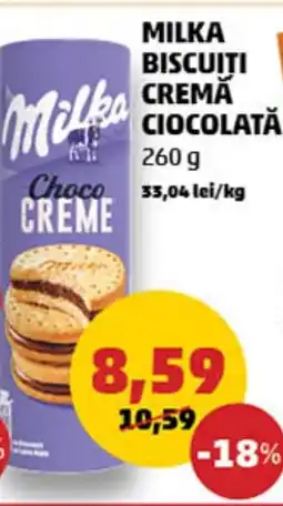 Penny MILKA BISCUITI CREMĂ CIOCOLATĂ Ofertă