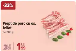 Carrefour Piept de porc cu os, feliat Ofertă