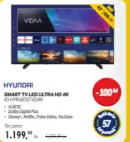HYUNDAI SMART TV LED ULTRA HD 4K 43 HYN 8010 VD4K