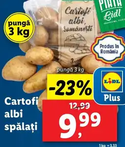 Lidl Cartofi albi spălați Ofertă