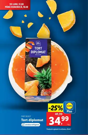 Lidl CHEF SELECT Tort diplomat Ofertă