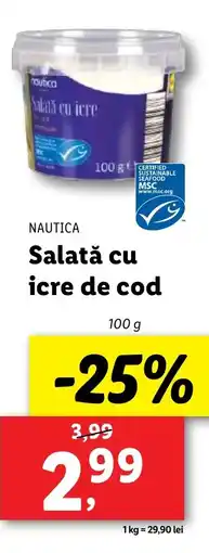 Lidl NAUTICA Salată cu icre de cod Ofertă