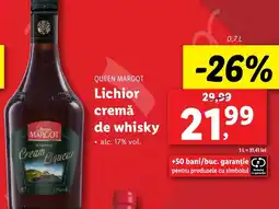 Lidl QUEEN MARGOT Lichior cremă de whisky Ofertă